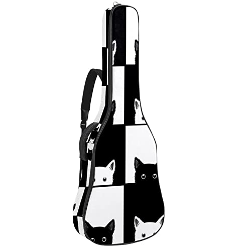 Housse de guitare acoustique fleurie et élégante avec organiseur
