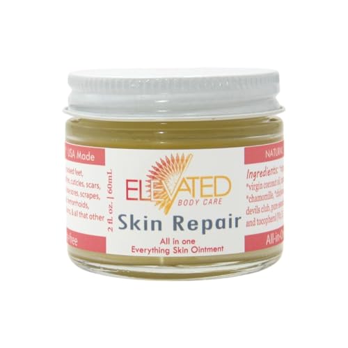 ELEVATED Skin Repair Balm • All Natural & Organic Herbal All Purpose Skin Salve with Calendula & Wild Devils Club • Soothe and Moisturize • 2oz Glass Jar