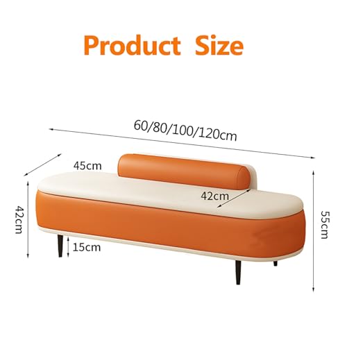 Banc ottoman de rangement d'excellente finition rouge et blanc pour lit - 2