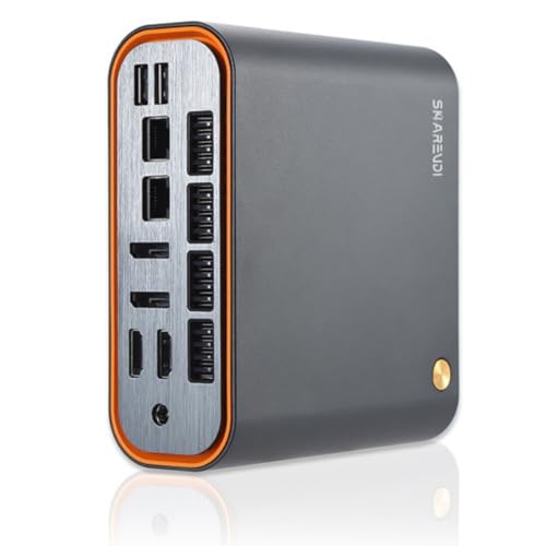 【8 K a 60 Hz Quattro display】Questo mini computer integra scheda grafica In-tel Iris Xe, con quattro display (2 x 4 k@60 Hz HDMI 2 x 8 K a 60 Hz DP), migliora gli effetti visivi 3D. Con i computer desktop, è possibile utilizzare quattro monitor contemporaneamente, consentendo di eseguire più attività di ufficio o di lavoro domestico. È molto adatto per sistemi di sorveglianza, videoconferenze, riunioni di lavoro, aule intelligenti, home theater, sistemi di interrogazione, sistemi di archiviazione e altro ancora.