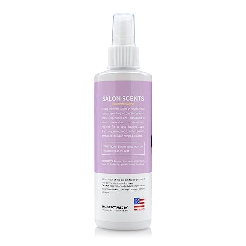 Bark2Basics Salon Scents Pet Grooming Cologne Spray - 8 oz, Natural Professional Perfume for Dogs and Cats, Long Lasting, Deodorizing, Made in The USA (Sweet Italian Lemon)