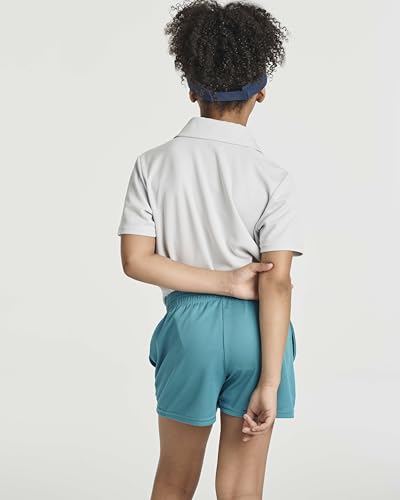 Image of 3 Pack Girls' Mesh Polo Shirts Short Sleeve Collared School Uniform Tops | Sizes 4-18, Quick Dry Performance Knit, Easy Care Everyday, Back To Class Ready, Plain Smart Collar, Golf