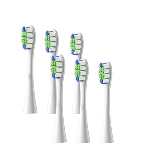 6 pcs Replacement Brush Heads�CCompatible For Flow/Elite/X /F1/Z1/One/ Air2 Sonic Electric Toothbrush Nozzles(6 pcs white)