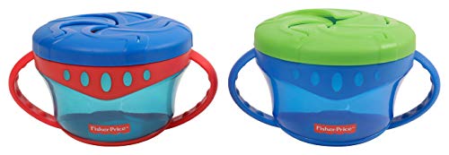 Cudlie Fisher Price Unisex Baby 2 Pack Snack Cup Blue & Red (FD51003)
