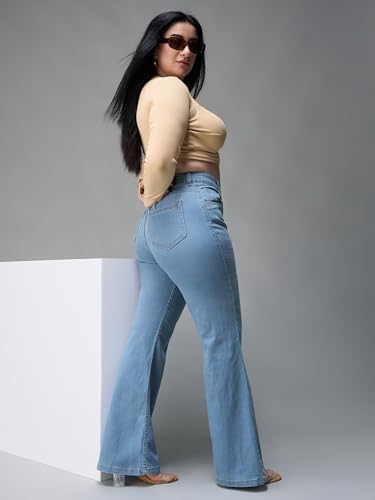 Image of Miss Chase A+ Women's Bootcut High Rise Regular Stretchable Denim Jeans
