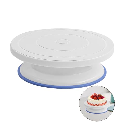 Kweiugfi Tortenteller Drehbar, 27CM Tortenplatte Drehbare, Tortenplatte Drehteller Torte Tortenplatte Drehbar, Tortenplatte mit fuß Geeignet für Backen Gebäck, Fondant, Kuchen Dekorieren (Weiß) Kweiugfi Tortenteller Drehbar, 27CM Tortenplatte Drehbare, Tortenplatte Drehteller Torte Tortenplatte Drehbar, Tortenplatte mit fuß Geeignet für Backen Gebäck, Fondant, Kuchen Dekorieren (Weiß)