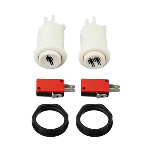 VGOL 2 Pezzi Da Pulsante Di Avvio Del Gioco Arcade 1p 2p Pulsante Giocatore Con Microinterruttore