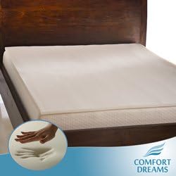 Comfort Dreams O-1S300 1-inch Antimicrobial Memory Foam Mattress- Topper. Queen.