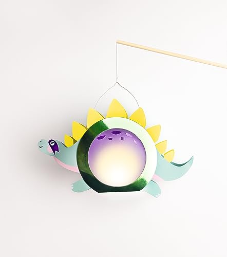 folia 94204 - Laterne Bastelset SUPER DINOS, ca. 10 x 23 x 33 cm - Bastelmaterial für eine Laterne, gestaltbar als Dino oder Dino-Baby