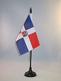 Acabados : AZ FLAG Bandera de Mesa de la REPÚBLICA Dominicana 15x10cm - BANDERINA de DESPACHO Dominicana 10 x 15 cm