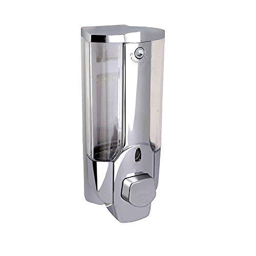 Kitsch() Kiwi Chrome Plated Heavy Duty ABS Plastic Body 350ml Key Lockable Liquid Soap Dispenser