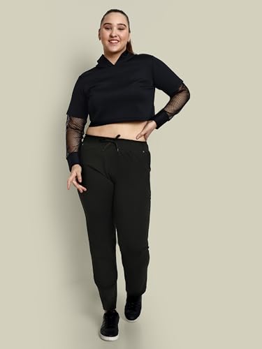 Image of CUPID Woman's Rich Cotton Side Stripes Joggers, Lower, Athleisure, Activewear Trackpant, Night n Gym Wear Lounge Pant for Ladies M to 2XL