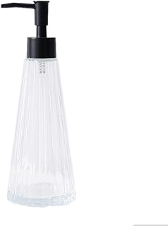 Pojemnik na mydło Dozownik do mydła szklanego Dozownik Emulsja Unikalna pompa do mydła do płynnego napełniania do łazienki, hotele (10oz) Na prezent (Color : White)