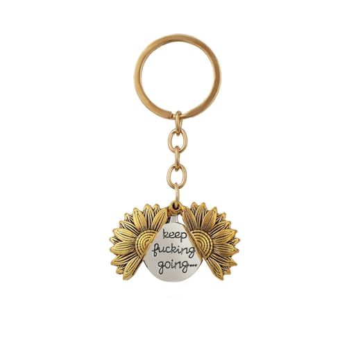 Porte-clés tournesol gravé cadeau femme idée bijou inspirant et significatif