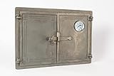 Material: la puerta del horno es de hierro fundido, se puede abrir y cerrar fácilmente. La puerta está hecha de metal muy resistente y grueso, por lo que durará muchos años. Esta es una puerta doble, por lo que puedes abrir y cerrar fácilmente.