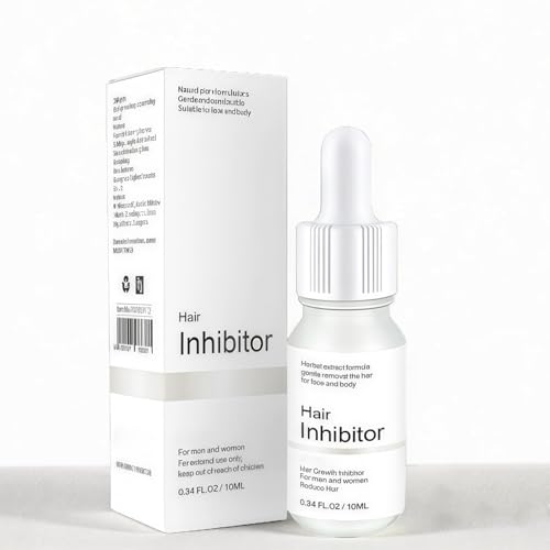 Hair Growth Inhibitor Oil for Facial and Body Mild Formula to Reduce Unwanted Hair Growth Shrink Pores and Keep Skin Smooth for Women and Men