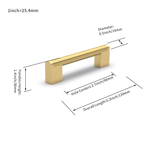 FURNIWARE 10 Pack Cabinet Pulls, Hardware Drawer Handles, Stainless Steel Kitchen Cabinet Door Handles Pull - Image 4