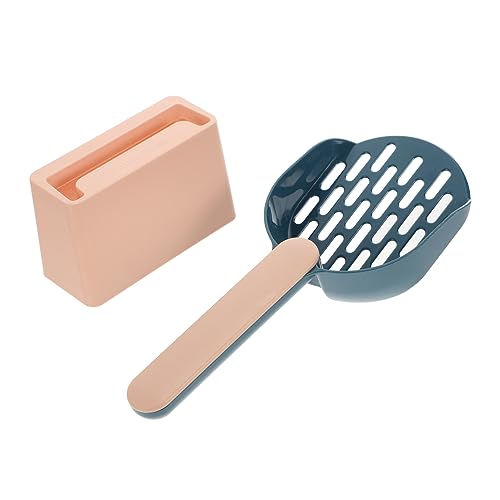 YARNOW 1 セット 猫砂シャベル ラグ リフィル プロテクター 廃棄 フィルター ペットクリーンアップキット ペットのトイレ掃除キット 猫掃除セット 子猫のお掃除スクープ Abs ピンク