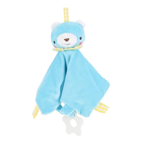 JOINPAYA 1 Pc Chupete de Bebe Dibujos Animados Mantas mantita Toys etiquetada de la Felpa edredón de Seguridad Toalla calmante bebé Oso de Etiqueta de Seguridad Blue