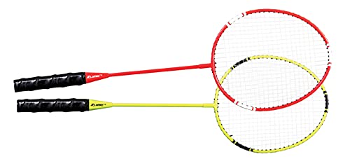 Zume Games Portable Badminton Set with Freestanding Base - Sets Up on Any Surface in Seconds - No Tools or Stakes Required