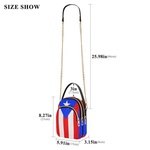 Image of Patriot Flag Cell Phone Purse Crossbody Handbag Durable Shoulder Bag Sturdy Travel Pouch