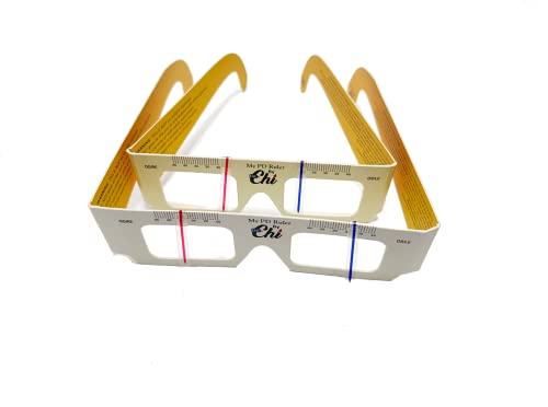 By Dr. Chi My PD Ruler. This is a Millimeter Ruler for Accurate Measurement Online Eye Glasses Adults and Children Slide Record Your PD, White Box, Red and Black Prints, 15x5x2.5cm, Pack of 2