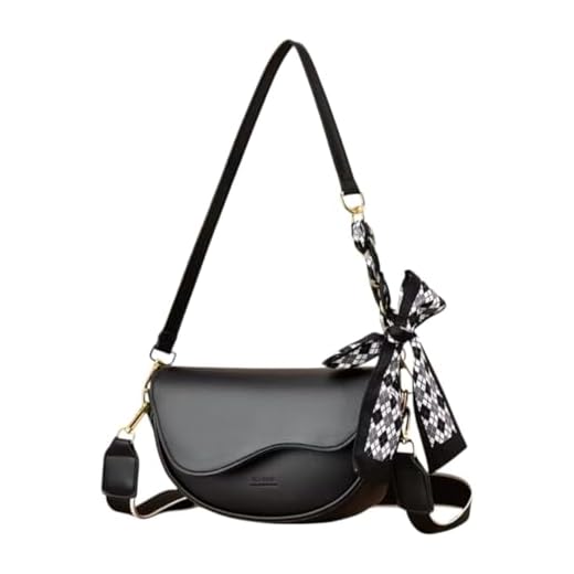 Bolsa Social Feminina Crossbody de Cor Sólida Elegante Dois tipos de Alça (Larga e Fina) Ótimo Acabamento e Sofisticação Transversal Bolsa de Ombro Couro Sintético Qualidade Premium (Preta)
