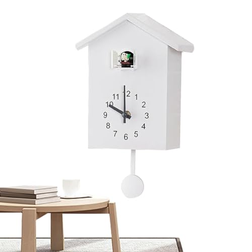 Reloj de pared de cuco alimentado por batería, reloj de pared decorativo de cuco | Decoración de pared con reloj de pájaro | Reloj de pared moderno, reloj de cuco con