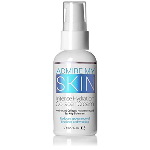 Admire My Skin Collagen Beauty Cream - Hyaluronic Acid Moisturizer - Powerful Hyaluronic Acid Cream Face Lotion Won't Clog Pores & Will Provide You With That Healthy Youthful Glow (2 fl. oz)