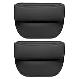 VZU 2 Stück Aufbewahrungsbox für Autositze, Autositz Gap Aufbewahrungsbox, Auto Organizer Mittelkonsole, Lückenfüller, Organizer Storage Box, Handy- und Geldbörsentasche, Schwarz