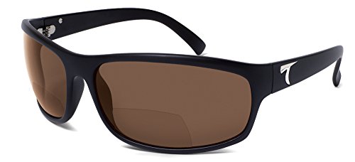 Typhoon Men's Harbor II Reader Lens Power Polarized Square Sunglasses, Matte Black, 72.0 mm 1.5