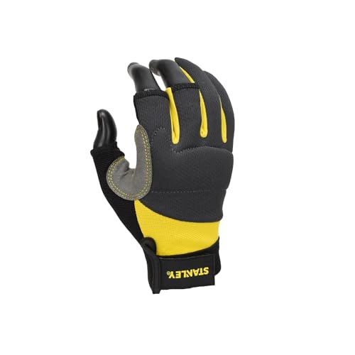 Stanley SY650 Arbeitshandschuhe - 3 Finger - Knöchelschutz - Einheitsgröße - Arbeitshandschuhe - Schaumpolsterung -...