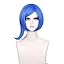 Blue bob wig