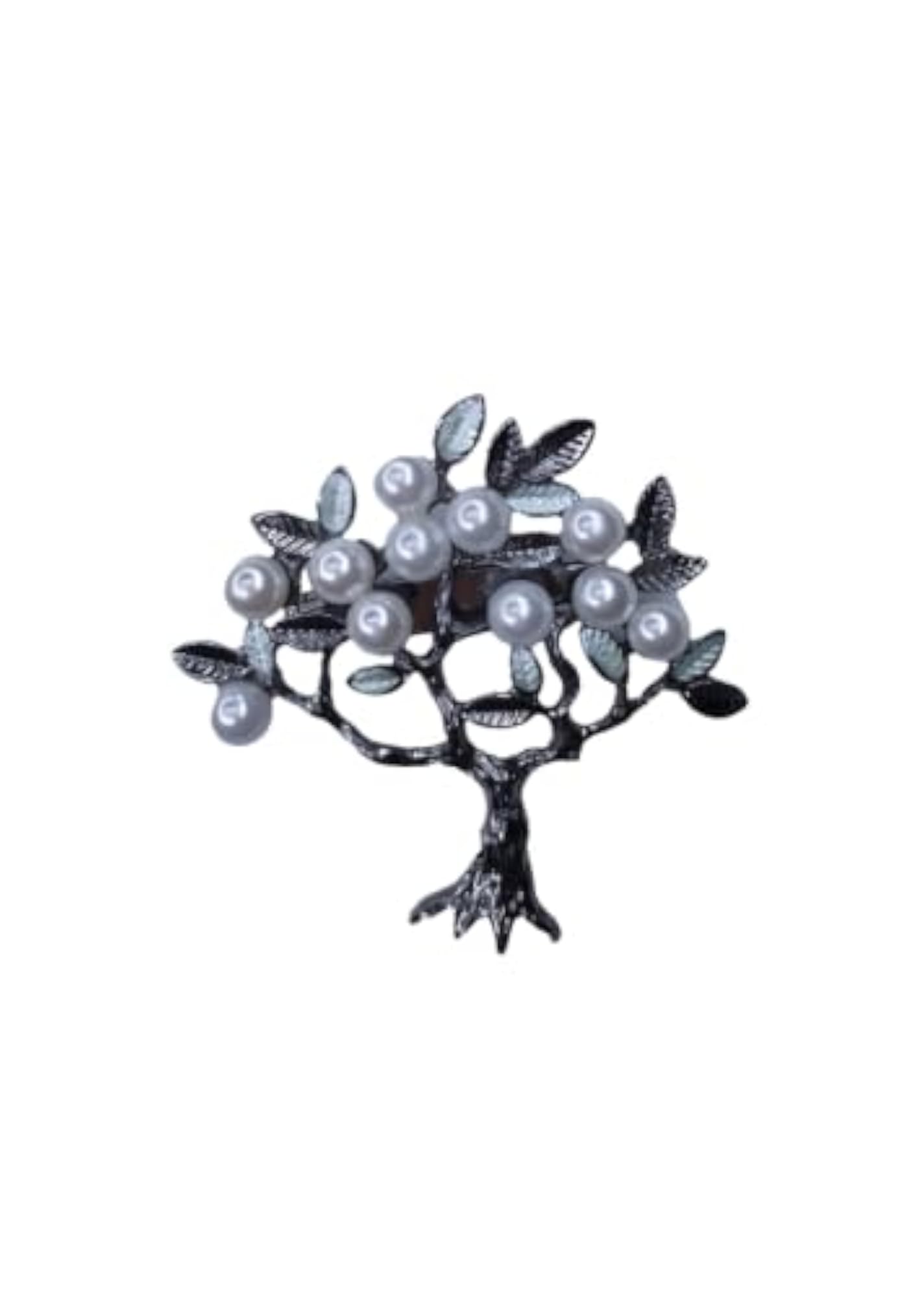 Men's Tree of Life Pearl Brooch Pin