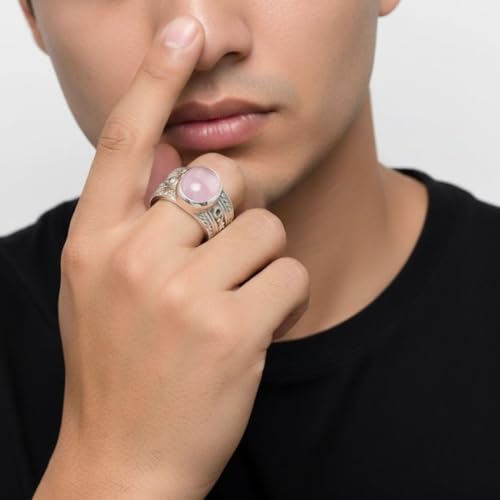 Image of 55Carat Choose Your Color Genuine Gemstone Sterling Silver Ring Band Vintage Handmade Jewelry Sizes 5-12