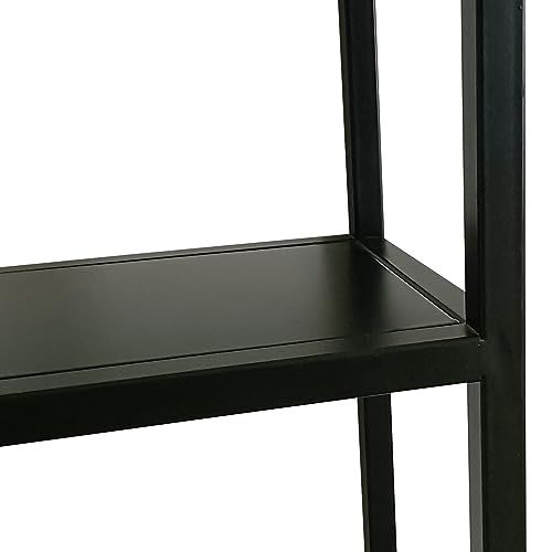 [En.Casa] Scaffale Da Parete Con Scomparti Aperti Scaffale Pensile In Acciaio Mensola Da Muro Libreria Da Parete Stile Industriale 140 X 60 X 18 Cm - Nero, Opaco - 6