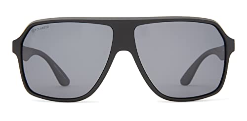 Dot Dash Hondo Sunglasses,One Size Black Satin/Grey Polarized2
