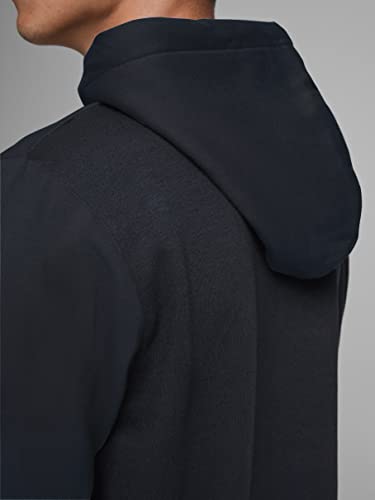 JACK & JONES Herren JJELOGO Blocking Sweat Hood, Schwarz Black Reg , L – Ansicht 5