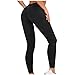 Produktbild Zewuai Leggings Damen Einfarbig High Waist Yogahose, Hip Lifting Sport Fitness Laufen Trainingshose (Schwarz, S)