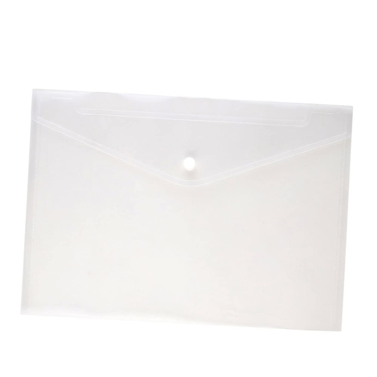 NUOBESTY 30 Stück Weiße A4 Dokumentenmappe aus Reißfestem Pp mit Druckknopf Transparente Aktenhülle für Büro und Schreibtisch Organizer