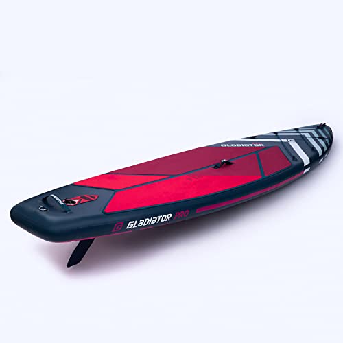 Gladiator Pro 11.4 Red Inflatable Paddle Board - 26 Psi Ultimate Technology 11.4Ft Perfomance Stand Up Paddleboard - 4.75" Thick Paddle Boards W/Accessories - Ultra-Light Inflatable Sup Board #TOP6