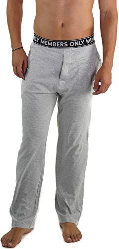 Members Only Men's Jersey Sleep Pant Cotton Woven with Two Side Pockets