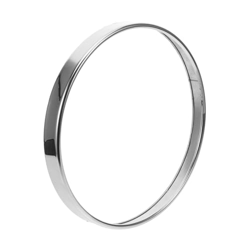 Garneck Silver Trash Can Press Ring Waste Bin Securing Lid for Round Trash Cans Prevents Leaks Odors Compatible with Home Office Public Spaces Sleek Design