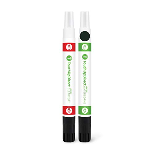 TouchUpDirect 197/9197 Obsidian Black Metallic Compatible with Mercedes-Benz Exact Match Touch Up Paint Combo - Essential Kit