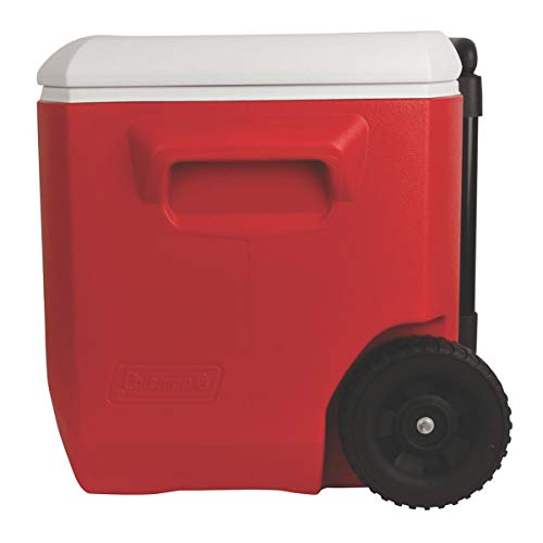 Caixa Térmica com rodas 60QT (57 L), 94 Latas, Coleman, Vermelho