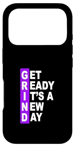 Purple Get Ready It's A New Day - Grind Purple �O���t�B�b�N �X�}�z�P�[�X iPhone 17 Pro �p