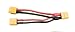 Produktbild YUNIQUE DEUTSCHLAND 1 Stück XT60 Steckverbinder Adapterkabel für parallele Batterie 14AWG Kabel für RC Lipo (1 Buchse an 2 Buchse)
