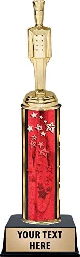 Crown Awards Chef Trophies, Red Stars Chef Trophy Award with Customized Engraving Prime