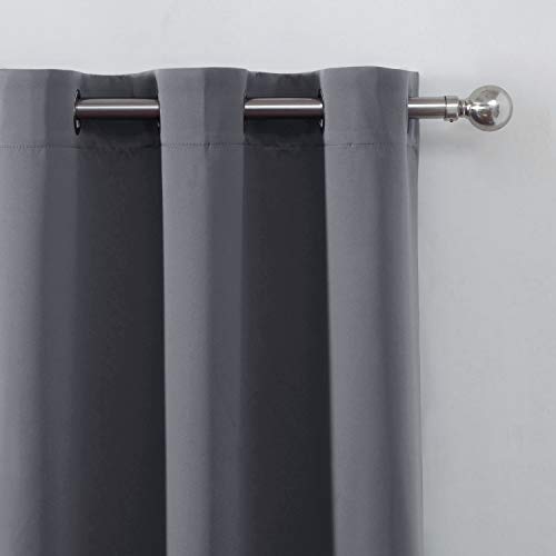 Image of LEMOMO Grey Thermal Blackout Curtains /38 x 63 Inch /Set of 2 Panels Room Darkening Curtains for Bedroom