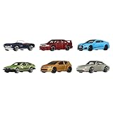 Hot Wheels Coches de Juguete fundidos a Escala 1:64, Juego de 6 vehículos Europeos con decoración elevada (los Estilos Pueden Variar)